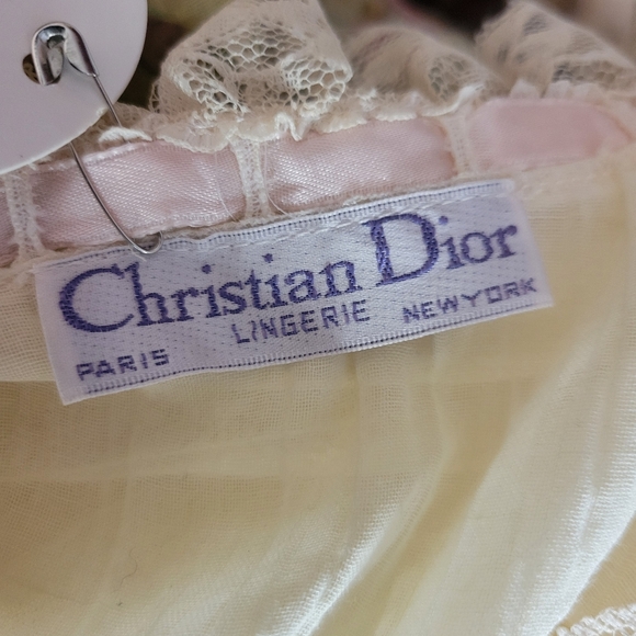 Vintage 70s Christian Dior Gauze Sheer nightgown - Picture 10 of 11